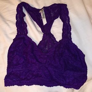 Free People purple lace bralette